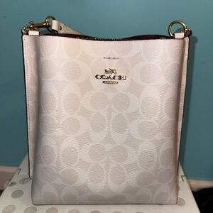 Coach Cream Bag with Gold Accents